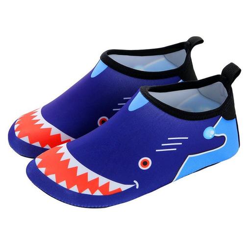 Shark Blue Size 22-23 -Chaussures D'eau Pour Enfants, Chaussons De Natation, Pieds Nus, Pour Bébés Filles Et Garçons, Pour Le Sur