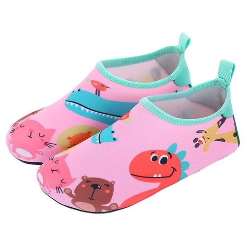 Pink Dinosaur Size 22-23 -Chaussures D'eau Pour Enfants, Chaussons De Natation, Pieds Nus, Pour Bébés Filles Et Garçons, Pour Le
