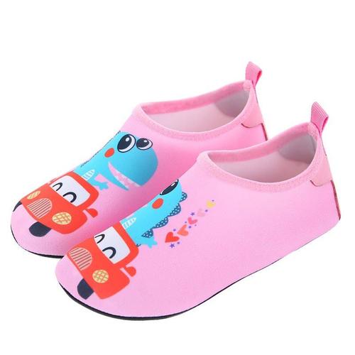 Dino Car Pink Size 26-27 -Chaussures D'eau Pour Enfants, Chaussons De Natation, Pieds Nus, Pour Bébés Filles Et Garçons, Pour Le
