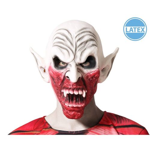 Blanc Démon Masque Latex (Taille Unique Adulte)
