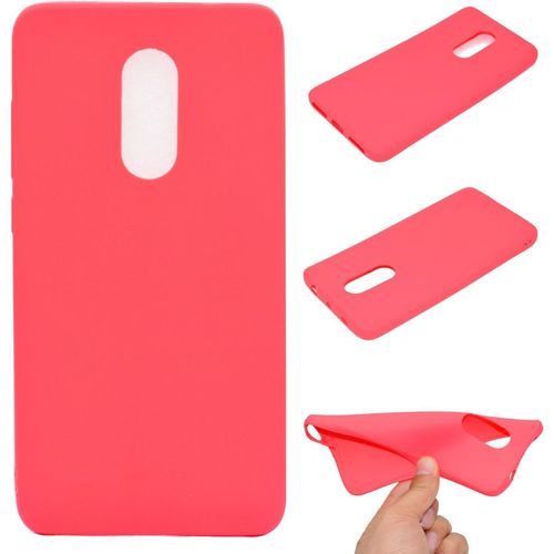 Coque Compatible Avec Xiaomi Redmi Note 4 Tpu Etui De,Couleur Unie Protection Housse En Souple Silicone Tpu Ultra Mince Et Anti-Rayures De Protection Etui- Rouge