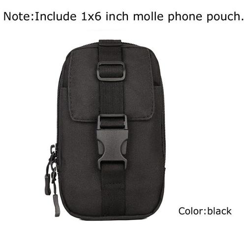 Black Pouch -Sacoche De Protection Tactique, Pochette Edc De Petit Utilitaire, Sac À Main Militaire Molle De Plein Air Pour Téléphon