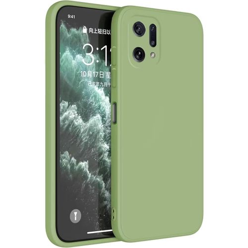 Coque Pour Oppo Find X5 (6.55"" Inches) Etui Housse, Protecteur De Peau En Silicone Tpu - Vert Matcha