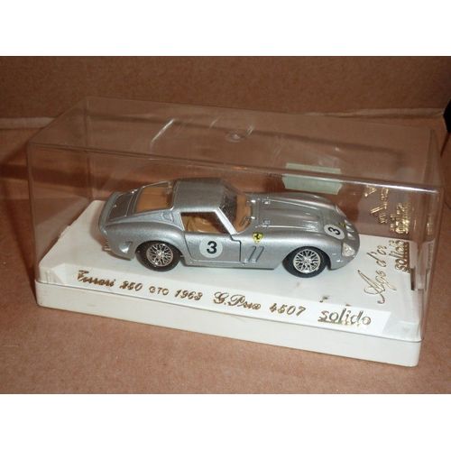 [234] Miniature 1,43ème : Ferrari.250 Gto - Couleur Gris Métal - Marque : Solido Ao-Solido