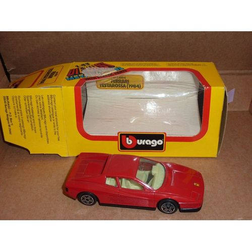 [235] Miniature 1,43ème : Ferrari.Testarossa - Couleur Rouge - Marque : Bburago-Bburago