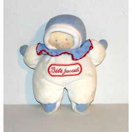 doudou bébé jacadi grelot peluche bebe collerette tissus 20 cm