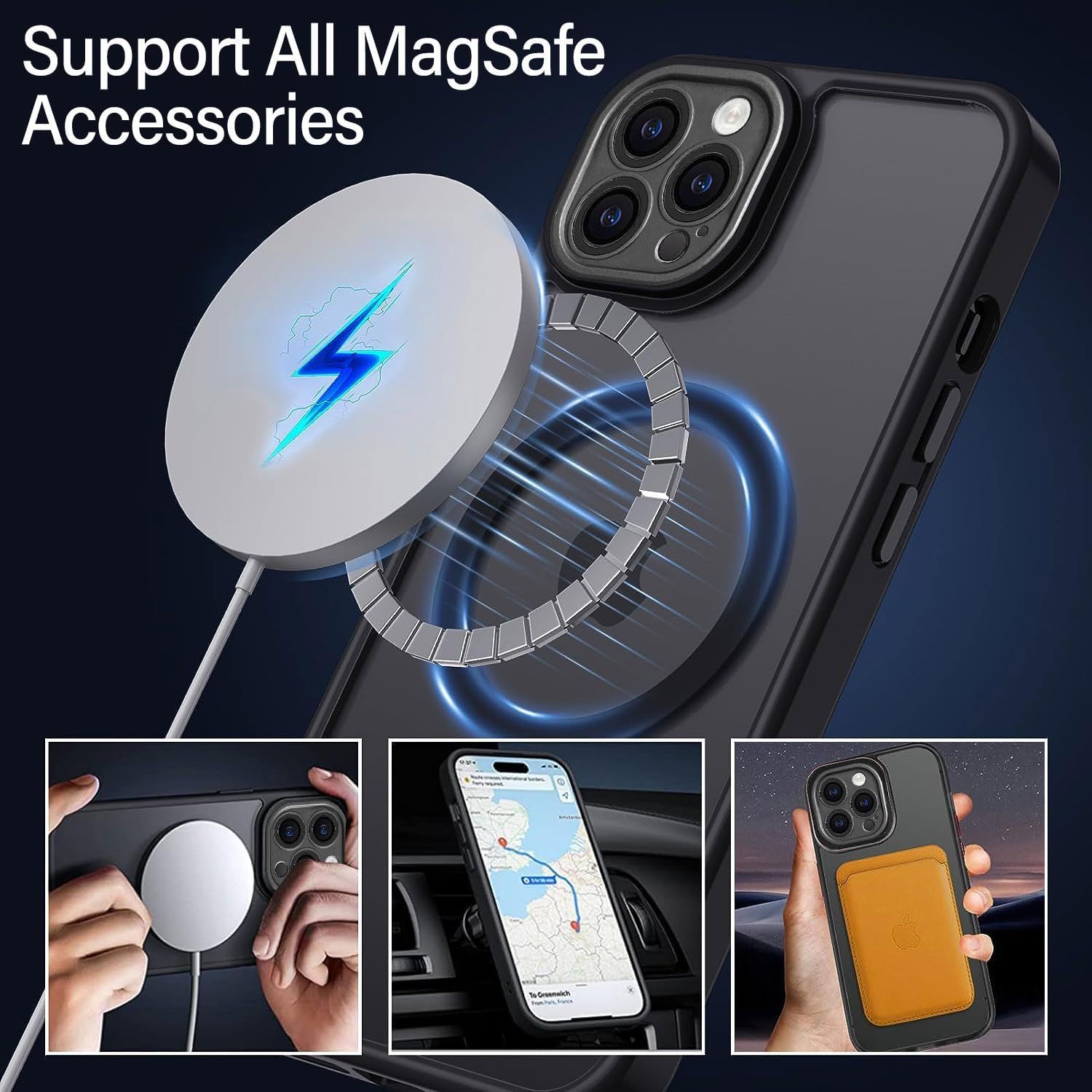 Coque Compatible Iphone 15 Pro Max Avec Magsafe Etui Translu... - 2