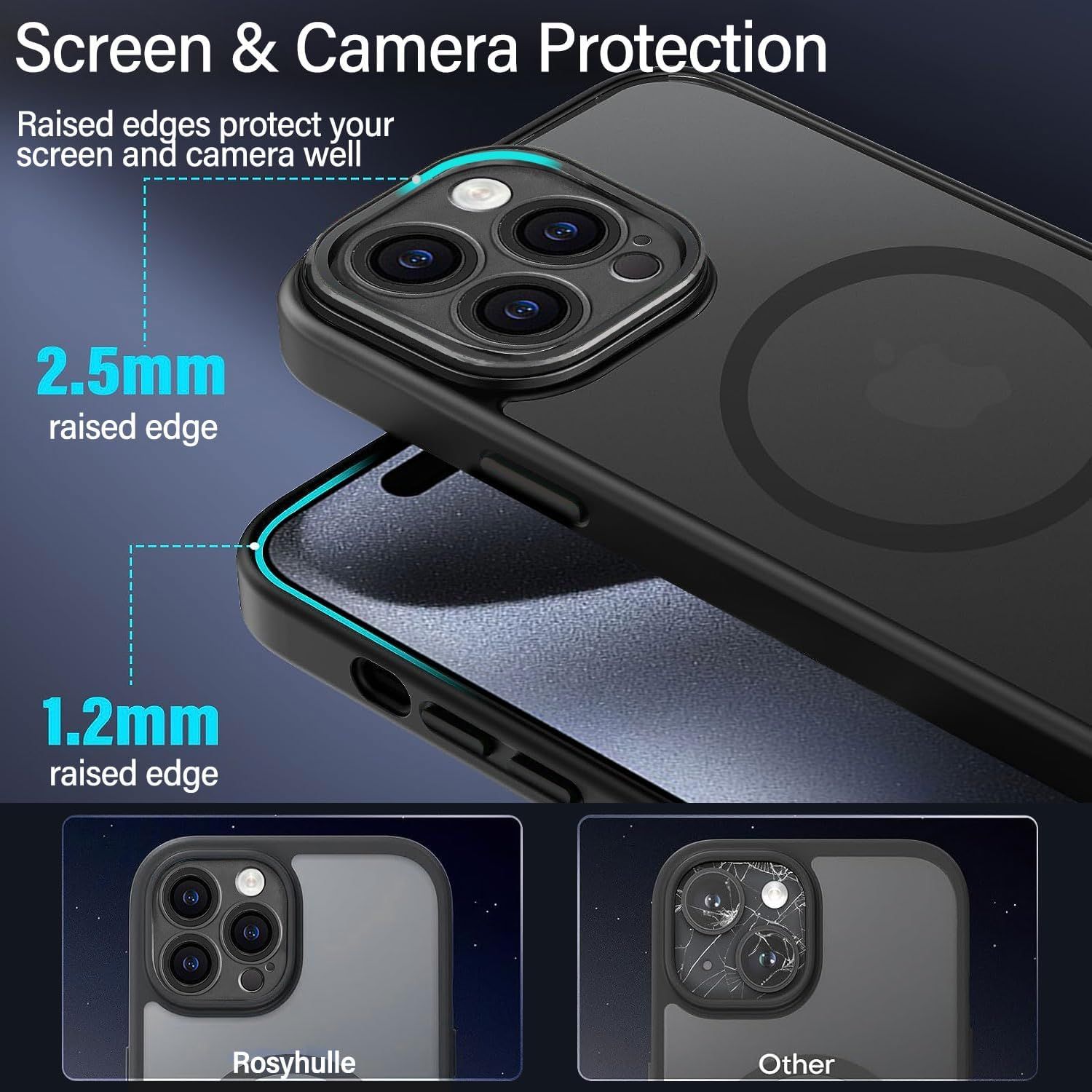 Coque Compatible Iphone 15 Pro Max Avec Magsafe Etui Translu... - 3