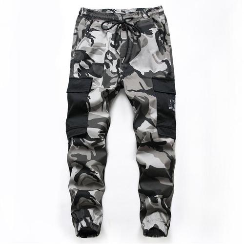 Pantalon Cargo Camouflage Enfant Garcon Taille Elastique Resserré Aux Chevilles