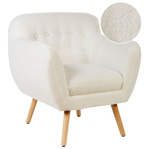 Fauteuil Melby Bouclé Blanc