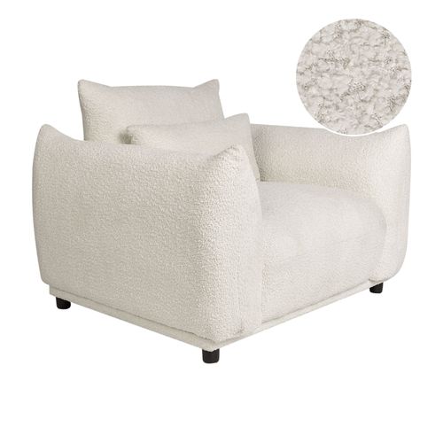 Fauteuil Jamsa Bouclé Blanc Cassé