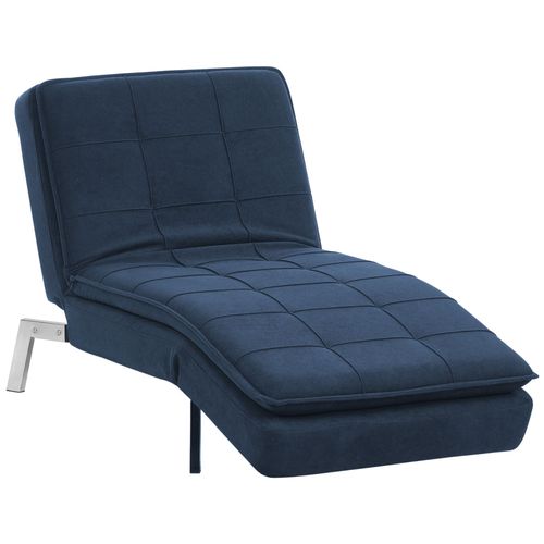 Chaise Longue En Tissu Bleu Marine Loiret