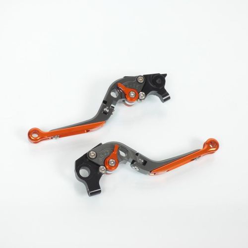 Levier Frein Droit Mad Pour Moto Ktm 690 Smc 2014 À 2017 Titane Et Orange Anodisé Neuf