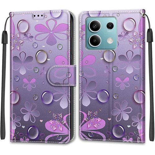 Coque Pour Xiaomi Redmi Note 13 5g (Pas Pour 4g) Etui, Pochette Protection Etui Housse Premium En Cuir Pu,Fermeture Magnetique Pour Redmi Note 13 5g [Goutte D'eau]