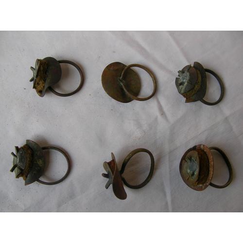 Ww1 France Lot De 6 Bouchons Francais Pour 75 Mm Relique De Combats Terrain 2