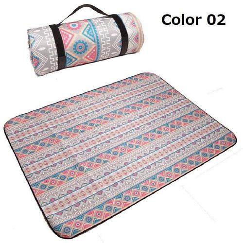 Color 02 150x130cm -Tapis De Camping En Plein Air, Épais, Portable, Résistant À L'humidité, Pour Pique Nique En Famille, Plage, P