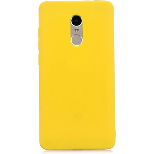 Coque Compatible Avec Xiaomi Redmi Note 4 Tpu Etui De,Couleur Unie Protection Housse En Souple Silicone Tpu Ultra Mince Et Anti-Rayures De Protection Etui- Jaune