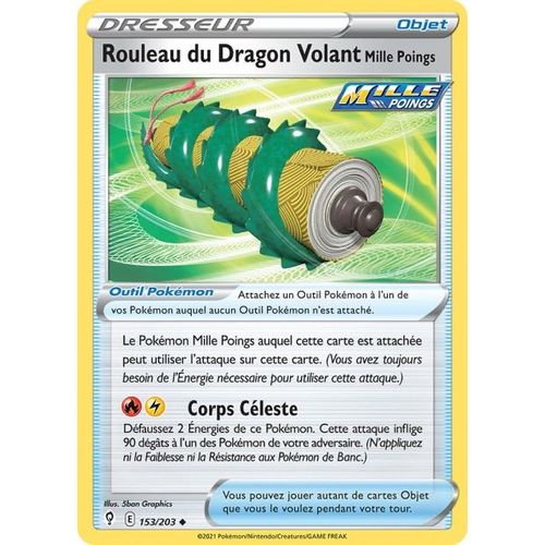 Carte Pokemon - Rouleau Du Dragon Volant - 153/203 - Épée Et Bouclier 7 - Evolution Céleste - Eb7 - Vf