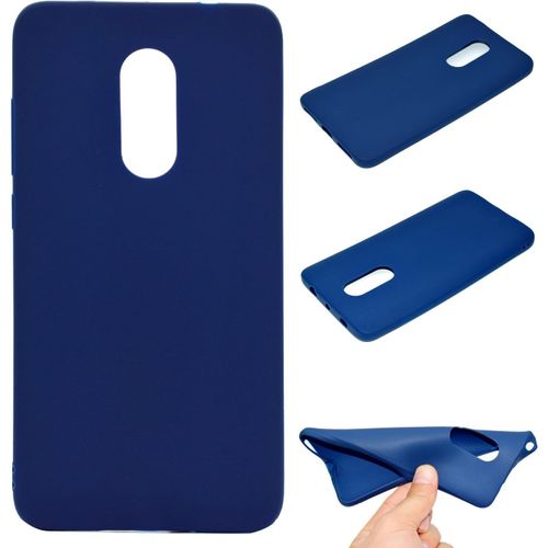 Coque Compatible Avec Xiaomi Redmi Note 4 Tpu Etui De,Couleur Unie Protection Housse En Souple Silicone Tpu Ultra Mince Et Anti-Rayures De Protection Etui- Bleu Fonce