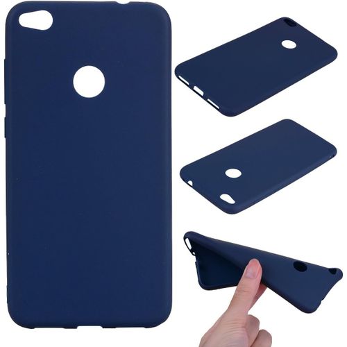 Coque Compatible Avec Huawei P8 Lite Tpu Etui De,Couleur Unie Protection Housse En Souple Silicone Tpu Ultra Mince Et Anti-Rayures De Protection Etui- Bleu Fonce