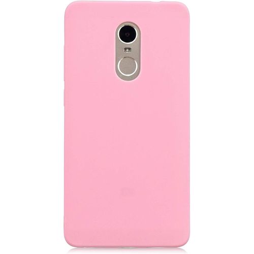 Coque Compatible Avec Xiaomi Redmi Note 4 Tpu Etui De,Couleur Unie Protection Housse En Souple Silicone Tpu Ultra Mince Et Anti-Rayures De Protection Etui- Rose Fonce
