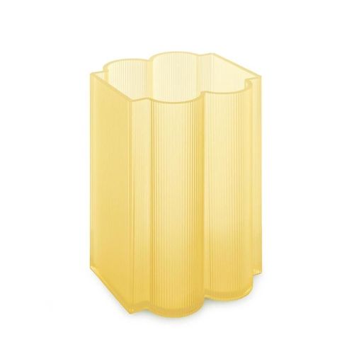 KARTELL vase OKRA H 24 cm (Jaune - PMMA recyclé)