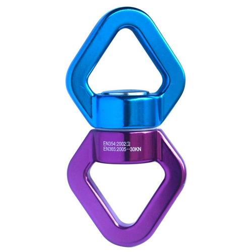 Blue -Mousqueton Universel Pour Yoga, 30kn, Anneau, Cardan, Connecteur Rotatif, Pour Hamac, Spinner, Corde, Pivotant