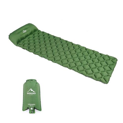 Green With Air Bag -Large Coussin De Couchage Gonflable, Matelas À Air Pneumatique, Couchette D'extérieur, Mobilier Ultraléger De