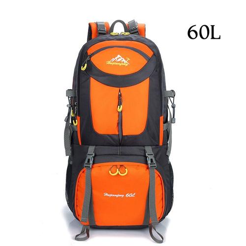 Orange 60l -Sac À Dos Étanche Pour Randonnée, Randonnée, Camping, Ski, Voyage, Montagne, 40l, 60l