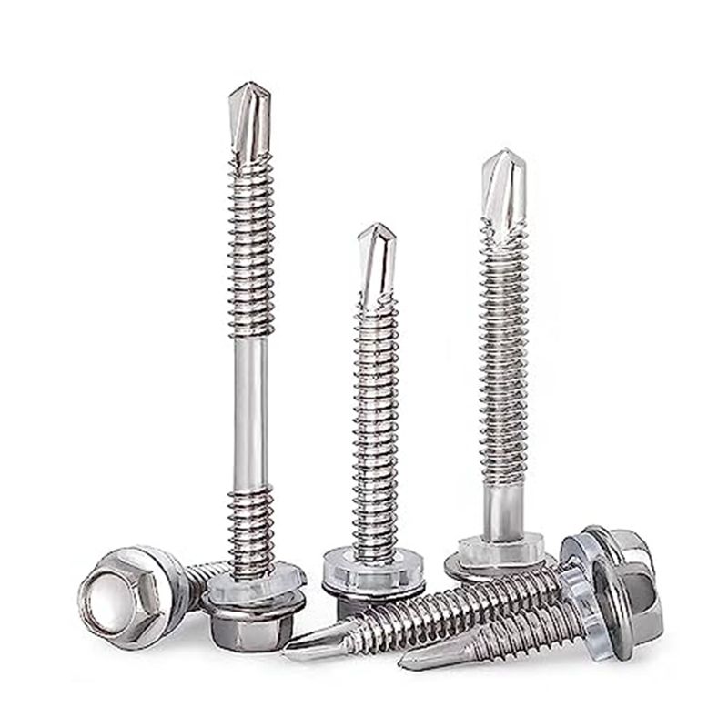 40pcs 14 X 1-1/2 Pouces  2-7/8 Vis Autoperceuses Pour Mtal... - 5