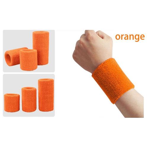 Orange -Protège Poignet Élastique Pour Hommes Et Femmes,1 Pièce,Manchette,Serviette,Gym,Fitness,Entraînement De Puissance,Bre