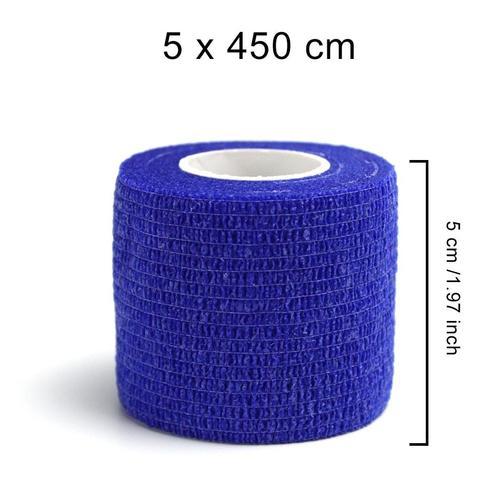 Blue -Bandage Élastique Auto Adhésif De 5x450 Cm,Ruban De Fitness En Tissu Non Tissé,Matériel Pour Genou,Coude,Coussinet De Suppo