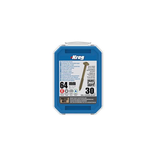 30 vis HD Protec-Kote - 14 x 64 mm - filetage épais - Maxi-Loc carré