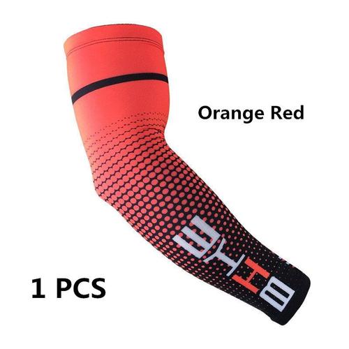 1 Pcs Orange Red M -Manchettes De Protection Contre Le Soleil Pour Homme,Cool,Sport,Cyclisme,Course À Pied,Vélo,Uv