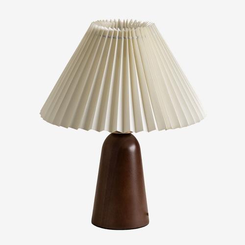 Lampe De Table En Bois Jeremaia Beige Crème - Bois Foncé