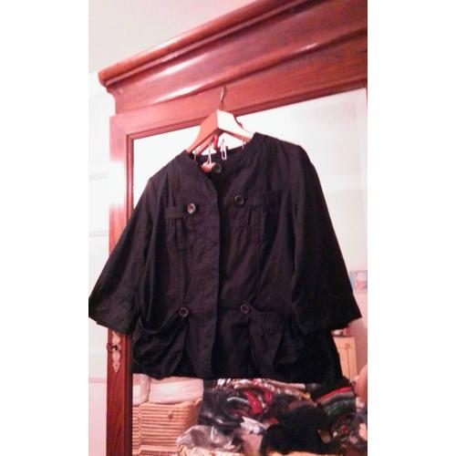 Veste 3/4 Noire 42 Xl Comptoir Des Cotonniers.