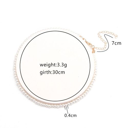 Collier Ras Du Cou Élégant En Imitation De Perles Blanches Pour Femmes, Grande Perle Ronde, Bijou De Mariage, À La Mode