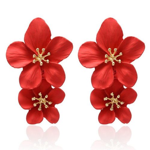 Boucles D'oreilles Géométriques Pour Femmes, Élégantes, Rondes, Couleur Rouge, Douces, Goutte D'eau, Perle, Fleur, Cerise, Mariage, Pompon, Bijoux Brincos, 2021