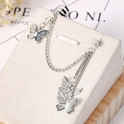 Boucles D'oreilles Papillon Féerique Pour Femmes, Élégantes, Cool, Uniques, Pince À Os, Bijoux, Cadeaux, Nouvelle Collection 2020
