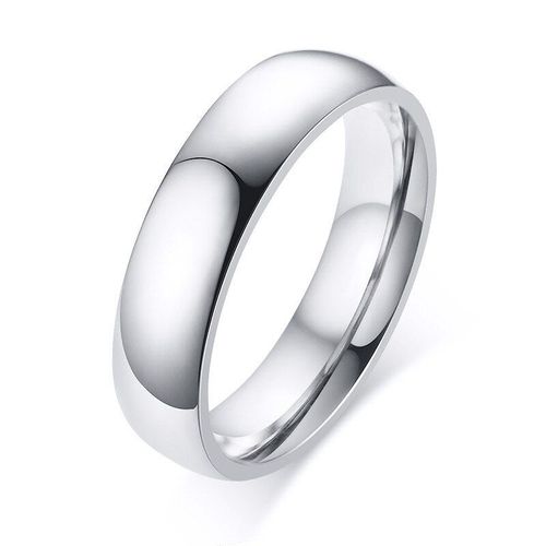 Bague De Mariage Classique En Acier Inoxydable Pour Femmes, Anneau De Couleur Or Rose De 5mm, Bijoux Minimalistes, Nouvelle Collection 2021