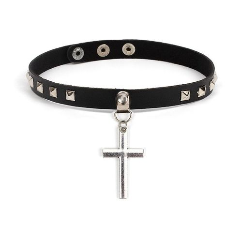 Collier Ras Du Cou En Cuir Noir Pour Femmes, Hip Hop, Punk, Bijoux Rivet, Collier De Déclaration Harajuku, Cadeau Pour Filles