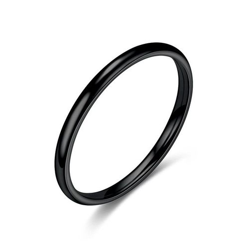 Bague Classique En Acier Inoxydable Pour Femme, Bijou De Mariage Simple Et Fin, Couleur Noir, Or, Argent, 2mm, Nouvelle Collection 2021