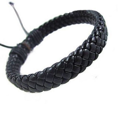 Bracelet Unisexe En Corde Tissé À La Main, 1 Pièce, Manchette Multicolore Réglable, Bijoux Simples En Cuir, Vente En Gros