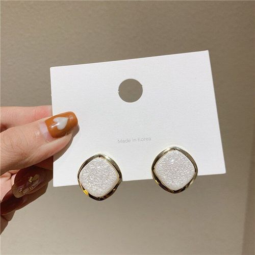 Boucles D'oreilles Pendantes En Métal Pour Femmes, Élégantes, Géométriques, Carrées, Modélisation Fine, Collection 2021