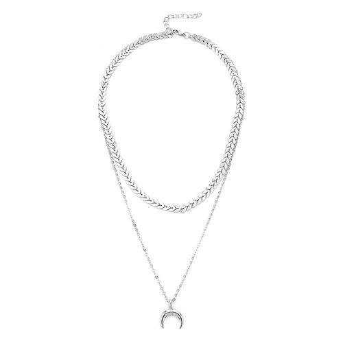 Collier Ras Du Cou Avec Double Chaîne En Os De Poisson Pour Femme, Personnalité, Sexy, Nouvelle Tendance Européenne Et Américaine, Offre Spéciale