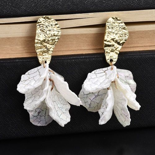 Boucles D'oreilles En Coquillage De Fleur Blanche Pour Femmes, Nouvelle Mode, Goutte D'eau, Style Bohème Coréen
