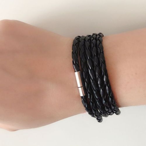 Bracelet En Cuir 5 Tours Pour Hommes, Nouveau Style, Tendance, Vintage, Noir, 10 Couleurs Au Choix, 2021