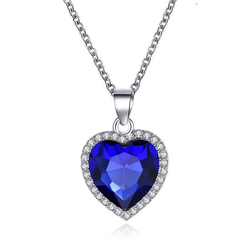 Collier Avec Pendentif Titanic En Forme De C¿Ur D'océan Bleu, Bijou Pour Homme Et Femme, Cadeau Idéal, Nouveauté 2021