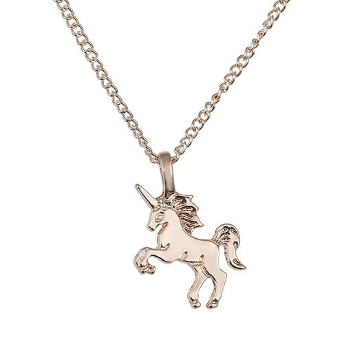 Collier En Émail Pour Filles, Accessoires De Bijoux Cheval De Dessin Animé, Pendentif Pour Femmes, Cadeaux De Fête Pour Filles, Nouvelle Collection