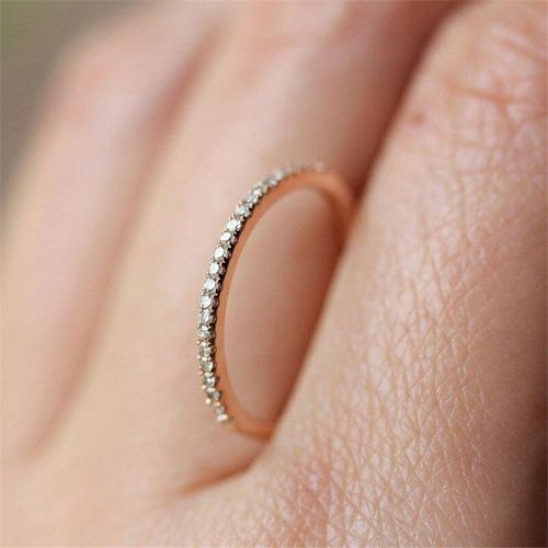 Bague De Mariage Pour Les Amoureux De La Zircone, Couleur Or Rose, Vente En Gros